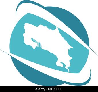 Costarica Traveling Logo Design Template Vector Stock Vector