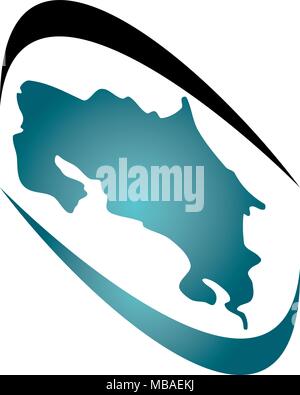 Costarica Traveling Logo Design Template Vector Stock Vector