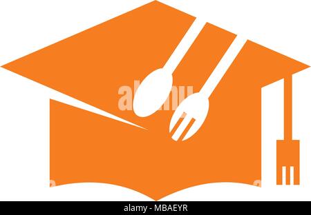 Culinary Classroom Logo Design Template Vector Stock Vector