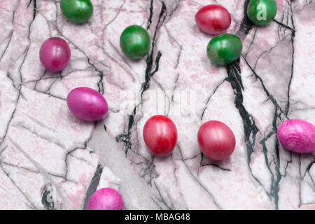 Easter eggs, multicolored eggs in a gift box Stock Photo