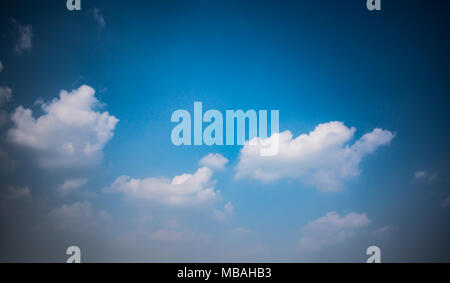 Blue color cloud view looking haven in summer season. Stock Photo