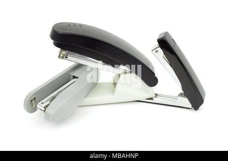 Three stapler. The concept of aggression Stock Photo