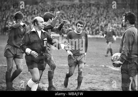 Leeds v Liverpool 1969 Stock Photo