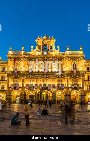 Plaza Mayor, Salamanca, Castile and Leon, Spain Stock Photo