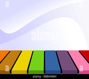 Empty colorful tabletop display over blue gradient background. Vector illustration, EPS10. Stock Vector