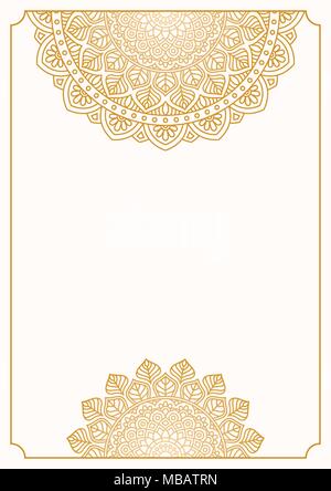 Invitation card with mandala. Stock Vector