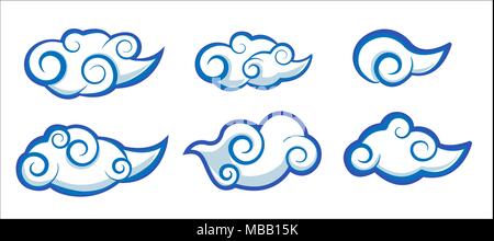 japanese cloud vector