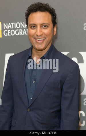 New York, USA. 9th Apr, 2018. Aasif Mandvi attends National Geographic presents America Inside Out with Katie Couric at Museum of Modern Art Credit: lev radin/Alamy Live News Stock Photo