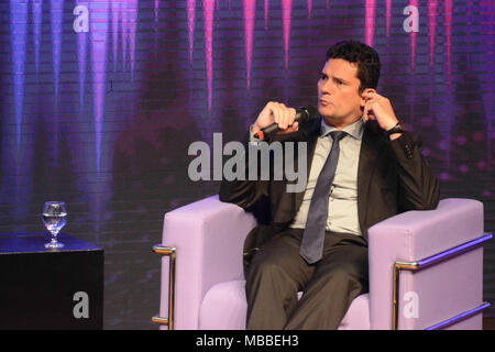 Porto Alegre, Brazil. 10th Apr, 2018. This Tuesday (09) took place the second day of the 31st Freedom Forum, at the PUCRS Events Center in Porto Alegre, which was attended by Judge Sérgio Moro. Credit: Omar de Oliveira/FotoArena/Alamy Live News Stock Photo