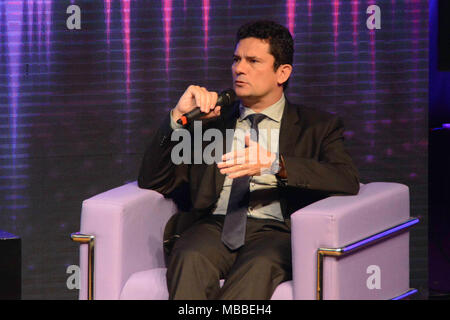 Porto Alegre, Brazil. 10th Apr, 2018. This Tuesday (09) took place the second day of the 31st Freedom Forum, at the PUCRS Events Center in Porto Alegre, which was attended by Judge Sérgio Moro. Credit: Omar de Oliveira/FotoArena/Alamy Live News Stock Photo