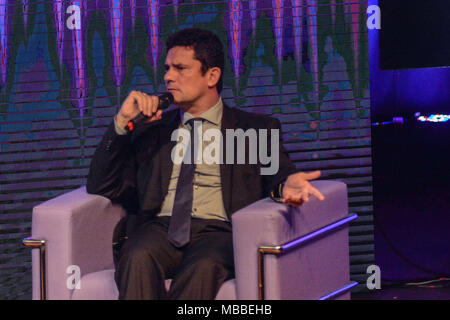 Porto Alegre, Brazil. 10th Apr, 2018. This Tuesday (09) took place the second day of the 31st Freedom Forum, at the PUCRS Events Center in Porto Alegre, which was attended by Judge Sérgio Moro. Credit: Omar de Oliveira/FotoArena/Alamy Live News Stock Photo