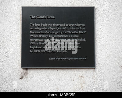 The Giant Stone, Market Weighton, Yorkshire Wolds, England, United Kingdom Stock Photo