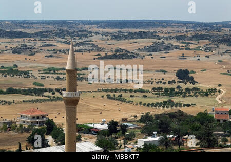 Minaret of a mosque in the village of Balalan on the karpass peninsula, Northern Cyprus Stock Photo