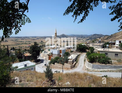 Minaret of a mosque in  the village of Balalan on the karpass peninsula, Northern Cyprus Stock Photo