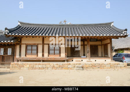 Andong, Korea - October 16, 2014: Yangodang is an famous architecture in Hahoe village, UNESCO world heritage site. Stock Photo