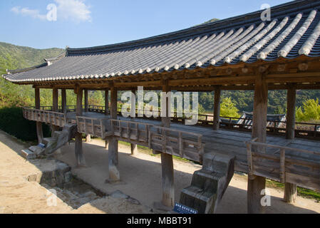 Andong, Korea - October 16, 2014: Mandaeru at Byeongsanseowon. Byeongsanseowon is the lacal academy during the Joseon dynasty located in Andoong, Kore Stock Photo