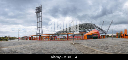 Jeju-do, Korea - April 13, 2015: World cup Stadium in Jeju Island, Korea. In 2002 FIFA World cup was held at the stadium, located in Seogwipo city. Th Stock Photo