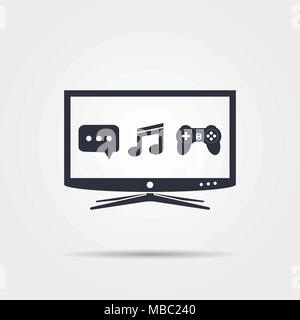 Smart TV icon. Vector illustration. Stock Vector