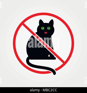 No cats sign. Vector illustration. Stock Vector