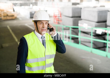 Senior Factory Manager Stock Photo