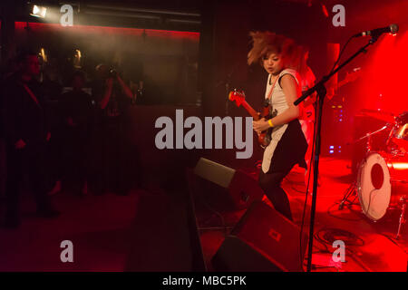 The Japanese Girl-Punk rock band TsuShiMaMiRe live and exclusively for the first time in Switzerland, Schüür Lucerne Stock Photo