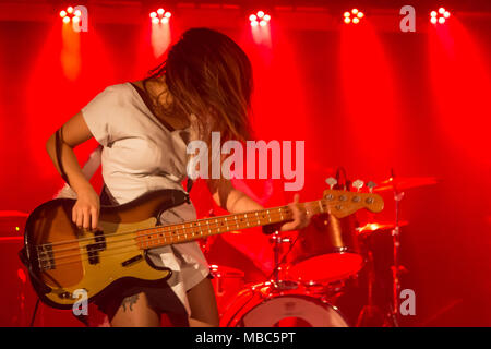 The Japanese Girl-Punk rock band TsuShiMaMiRe live and exclusively for the first time in Switzerland, Schüür Lucerne Stock Photo