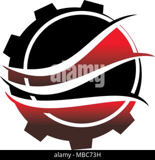 CNC Service Logo Design Template Vector Stock Vector
