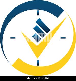 Business 24 Hours Management Stock Vector