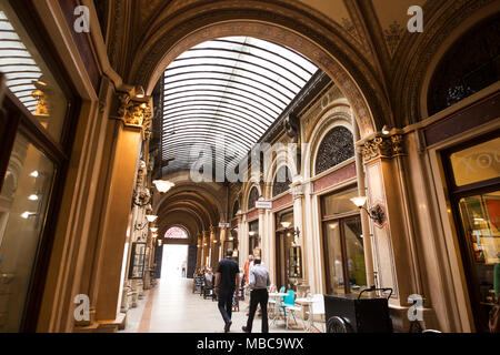 Shops in the Passage Freyung, a shopping alley in Vienna, Austria. Stock Photo