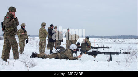 Yavoriv, Ukraine -- Ukrainian Soldiers assigned to 3rd Battalion, 14th Mechanized Brigade operate a DshK machine gun at the Yavoriv Combat Training Center (CTC) here Feb. 16. Currently the 3-14th is completing a training rotation at the CTC where they will be mentored by U.S., Canadian, Lithuanian, Polish, and U.K service members as they strive toward attaining their goal of achieving NATO interoperability. (U.S. Army Stock Photo