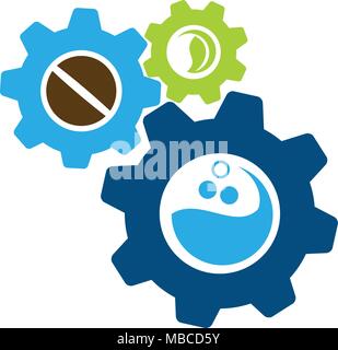 Beverage Gear Logo Design Template Vector Stock Vector