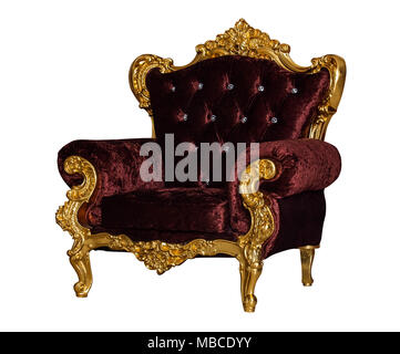 Luxury golden textile chair Stock Photo