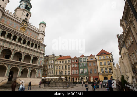 Town Hall (Ratusz) in the Old Town Market Square of Poznan, Poland. Stock Photo