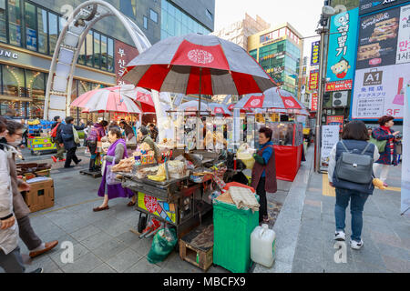 Busan, South Korea - March 24, 2018 : Busan International Film Festival (BIFF) Square in Nampo-dong, Jung-gu
