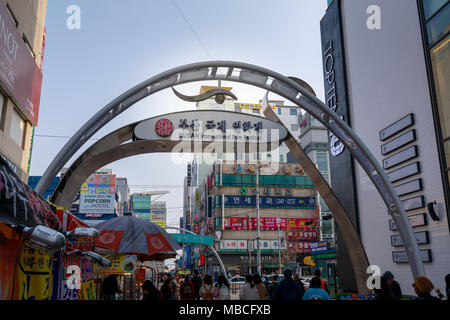 Busan, South Korea - March 24, 2018 : Busan International Film Festival (BIFF) Square in Nampo-dong, Jung-gu Stock Photo