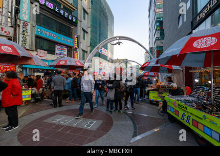 Busan, South Korea - March 24, 2018 : Busan International Film Festival (BIFF) Square in Nampo-dong, Jung-gu