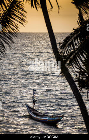 YONGORO, SIERRA LEONE - June 05, 2013: West Africa, the beach with fishing boats in front of the capital Freetown, Sierra Leone Stock Photo