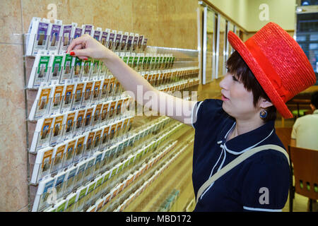 Tokyo Japan,Asia,Orient,Ikebukuro,Toyoko Inn Ikebukuro Kita guchi No.2,hotel hotels lodging inn motel motels,lobby,cards,locations,Asian Asians ethnic Stock Photo