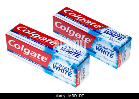 Colgate advanced white toothpaste Stock Photo