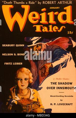 Science Fiction and Horror Magazines. 'Weird Tales' cover. January 1942. Stock Photo