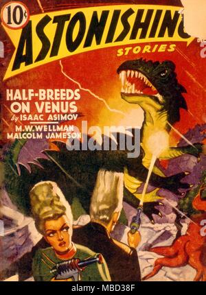 Science Fiction and Horror Magazines. Cover of Astonishing Stories, December 1940 Stock Photo