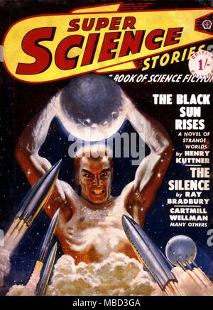 Science Fiction and Horror Magazines. 'Super Science Stories' cover, 1941. Stock Photo