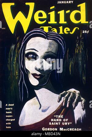 Science Fiction and Horror Magazines - Weird Tales jacket - January 1951 - artwork by Charles A. Kennedy - © / Charles Walker Science Fiction and Horror Magazines Stock Photo