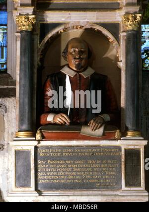 Shakespeare First Folio on memorial to John Heminges and Henry Condell