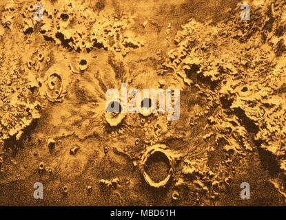 Surface of the Moon - the ' alps ', Archimedes and the ' appenines '. After a photograph by Loewy and Puiseux Stock Photo