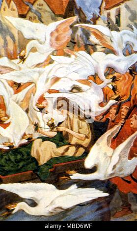 The Wild Swans - illustration from Hans Andersen's Fairy Tales c.1920 ...