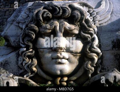 Medusa head. In Greek mythology, Medusa was one of three Gorgon sisters ...