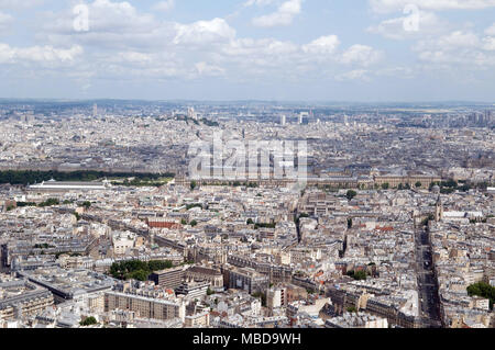 Paris (France): overview from the 'Tour Montparnasse' office skyscraper Stock Photo