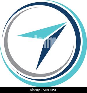 Aviation Training Logo Design Template Vector Stock Vector