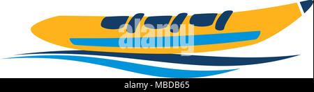 Banana Boat Logo Design Template Vector Stock Vector